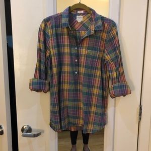 J. Crew plaid pop over